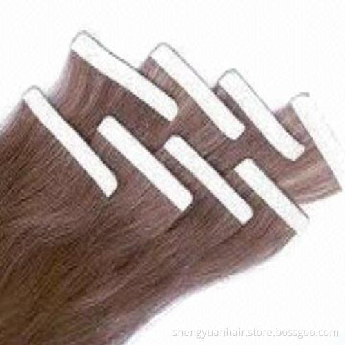 2013 best quality grade AAAA human Remy tape hair extension with super strong blue tapes